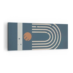 Schilderen op canvas - Geometrie op de granaatappel - 100x40 cm