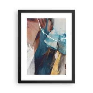 Poster in een zwarte lijst - Met panache en energie - 30x40 cm