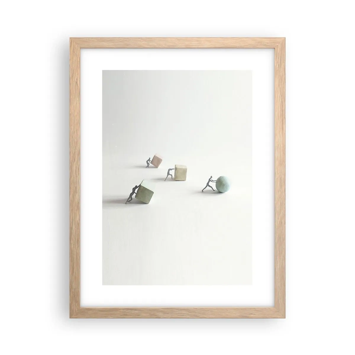 Een poster in een licht eiken lijst - Puur leven - 30x40 cm