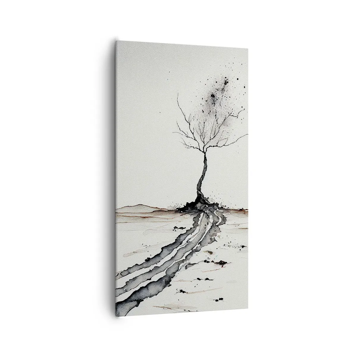 Schilderen op canvas - Winterse melancholie - 65x120 cm