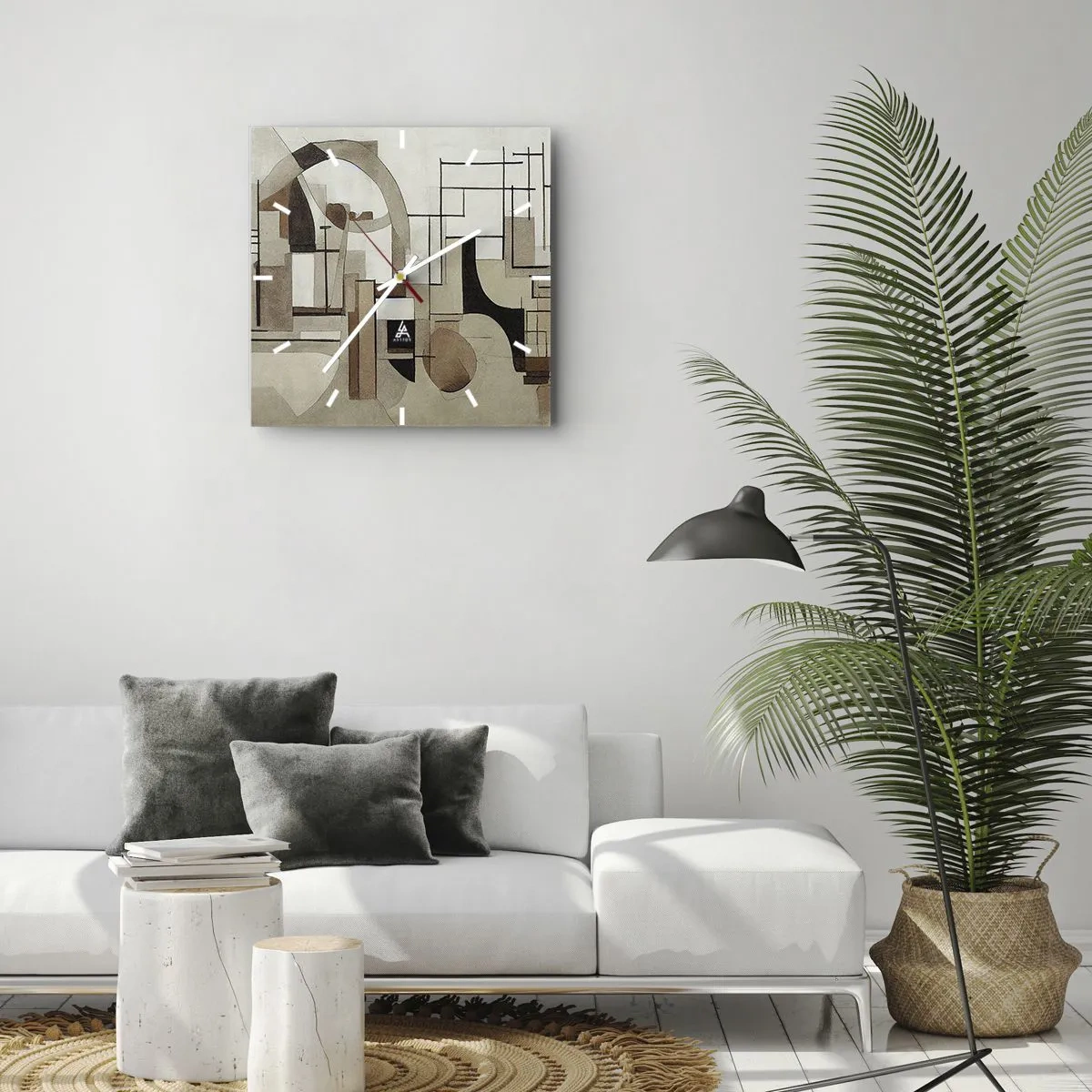 Wandklok - Klok - Stadslandschap 2.0 - 40x40 cm