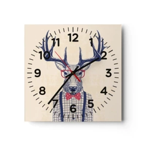 Wandklok - Klok - Een grappig extravaganza - 30x30 cm