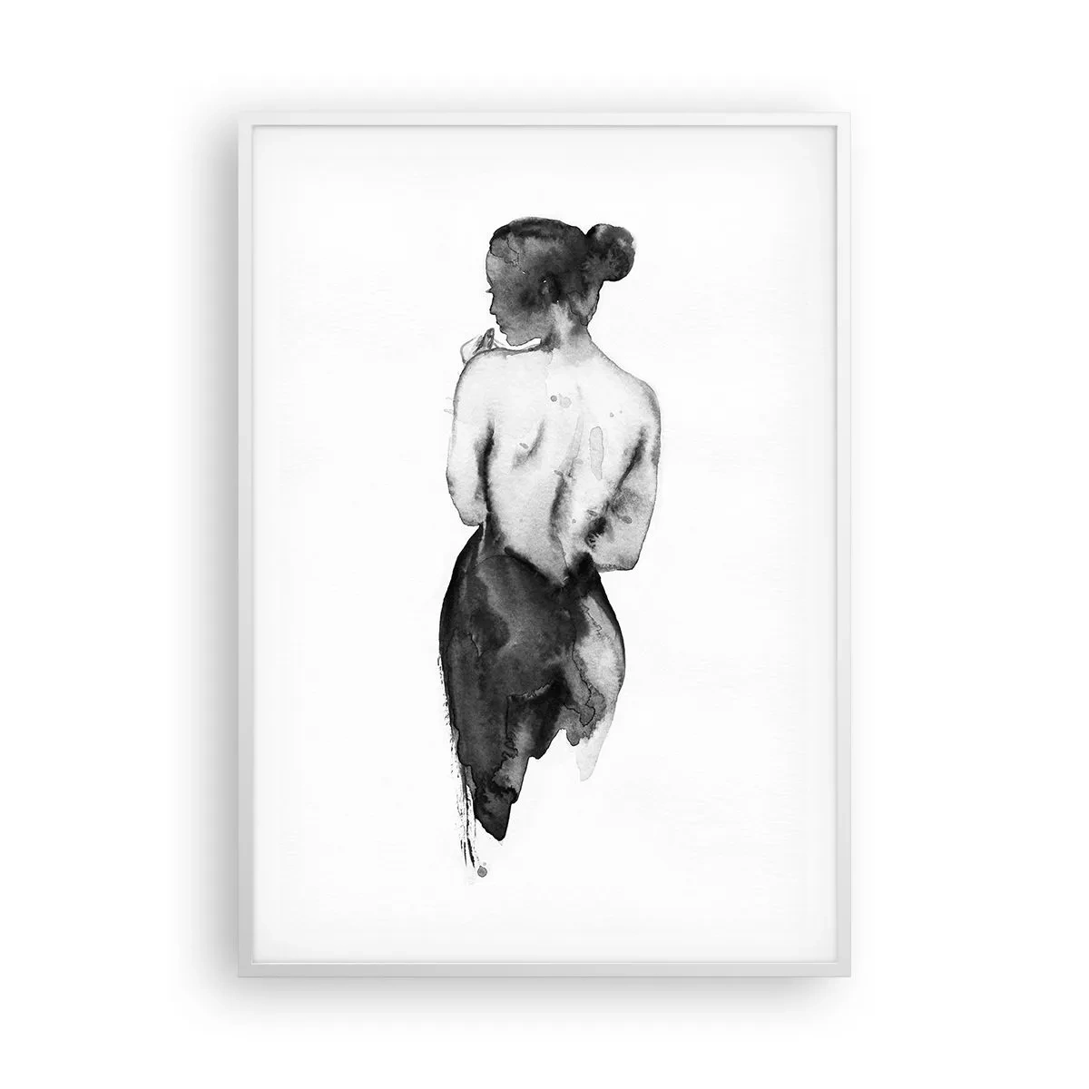 Poster in een witte lijst - Bij haar verdwijnt de wereld - 70x100 cm