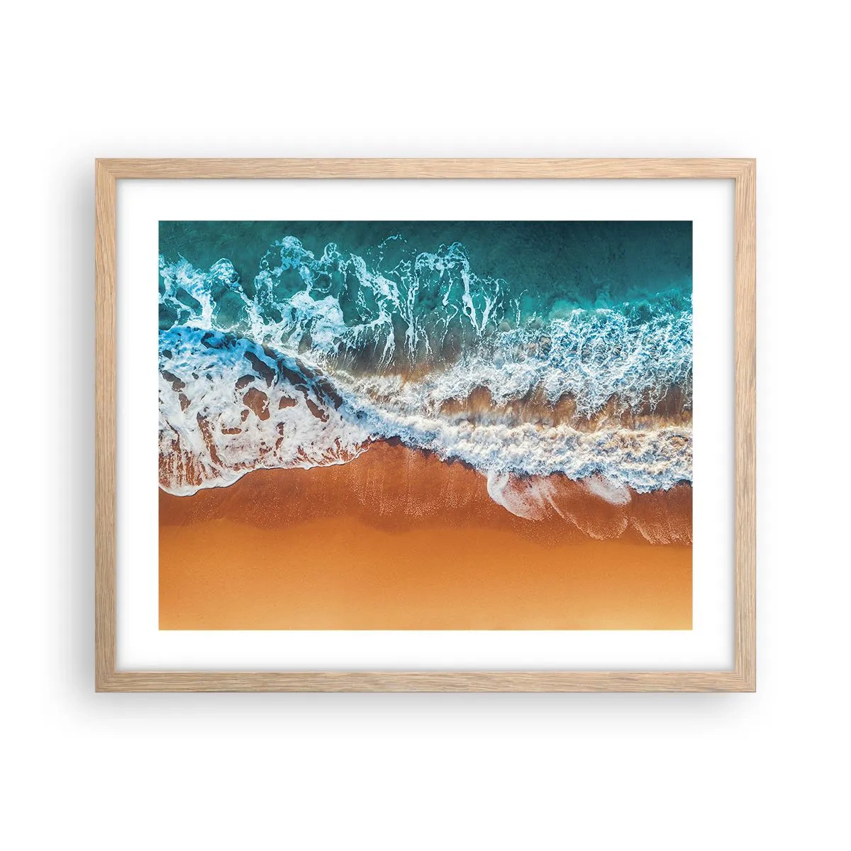 Een poster in een licht eiken lijst - Altijd hand in hand - 50x40 cm