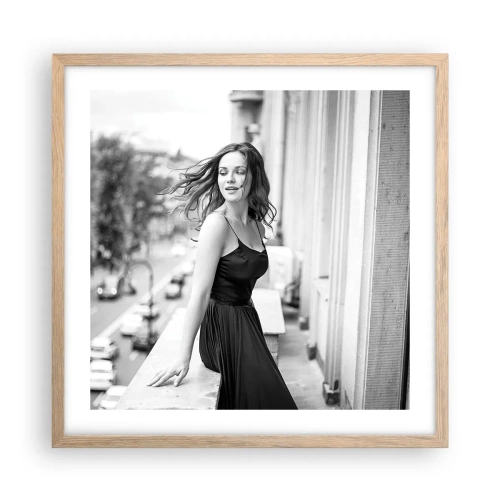Een poster in een licht eiken lijst - Zeker een Parijzenaar - 50x50 cm