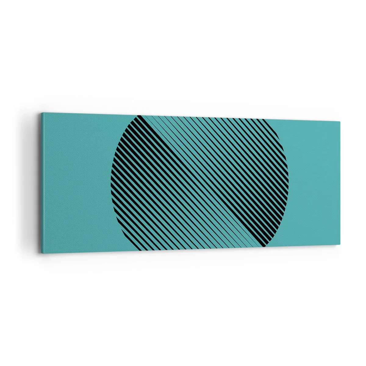 Schilderen op canvas - Cirkel – een geometrische variatie - 100x40 cm