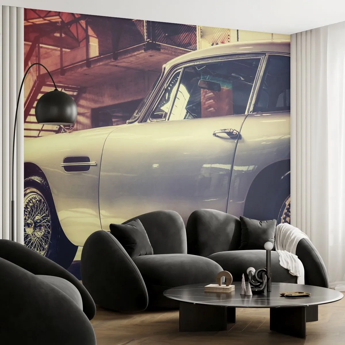 Zelfklevend Fotobehang Deluxe Sticker - De klassiekers worden niet oud - Auto, Automobiel, Vintage - 250x175 cm