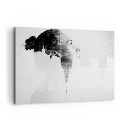 Schilderen op canvas - Aan beide zijden van het glas - 100x70 cm