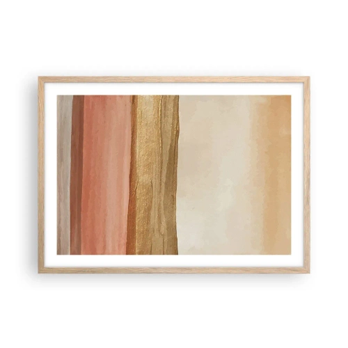 Een poster in een licht eiken lijst - Verticale compositie - 70x50 cm
