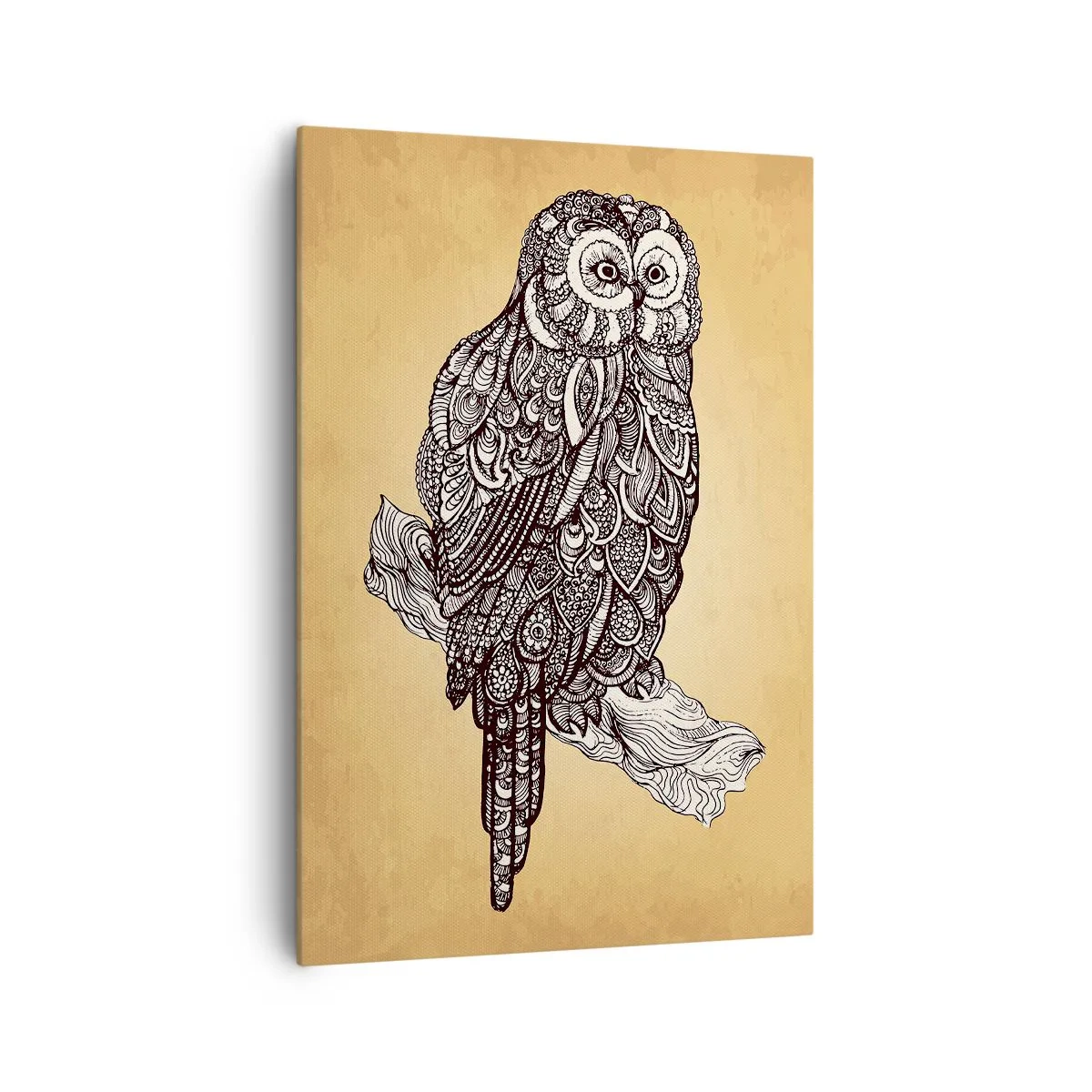 Schilderen op canvas - Ingewikkelde ornamenten van wijsheid - 70x100 cm