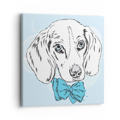 Schilderen op canvas - Hond elegantie - 30x30 cm