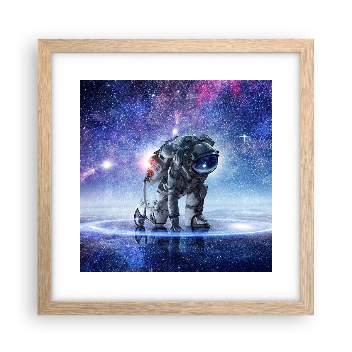 Een poster in een licht eiken lijst - De sterrenhemel boven mij - 30x30 cm