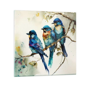 Schilderen op glas - Is hij boos geworden? - 30x30 cm