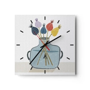Wandklok - Klok - Alsof hij met maanzaad heeft gezaaid - 30x30 cm