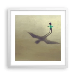 Poster in een witte lijst - De held van de toekomst - 40x40 cm