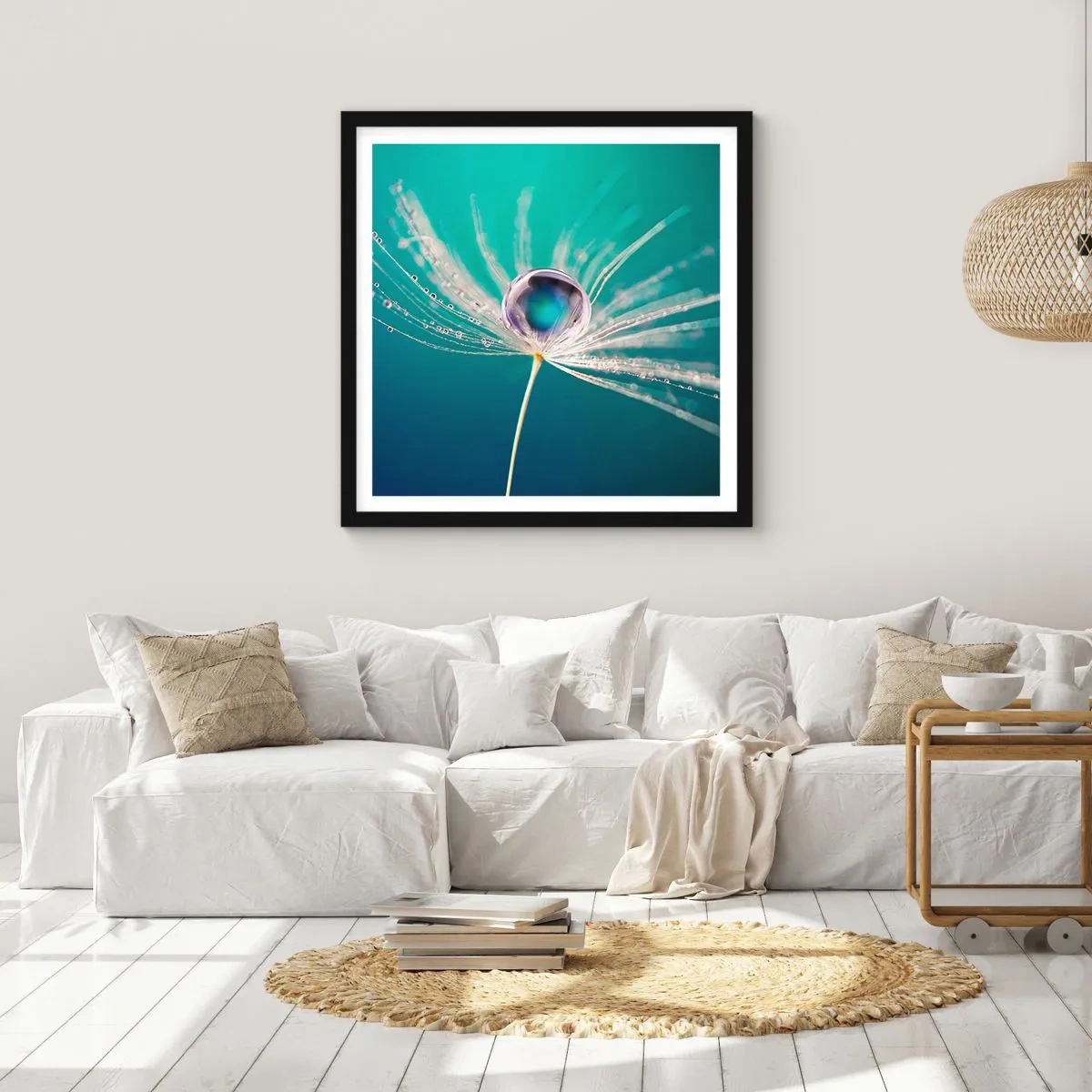 Poster in een zwarte lijst - Mystiek moment - 30x30 cm