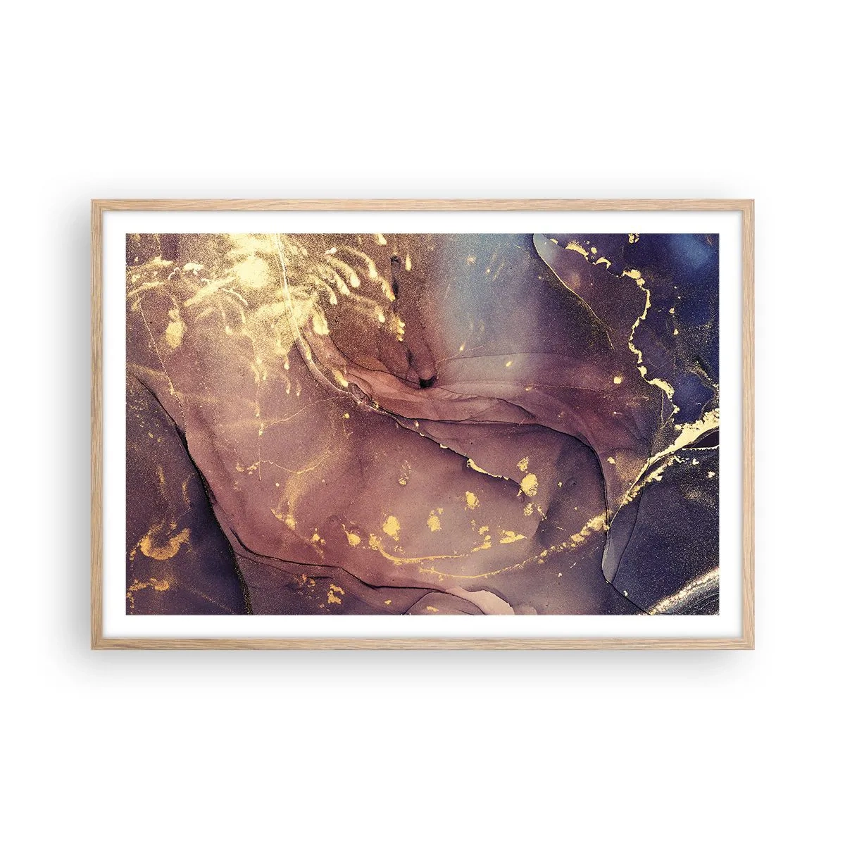 Een poster in een licht eiken lijst - Materie en geest - 91x61 cm