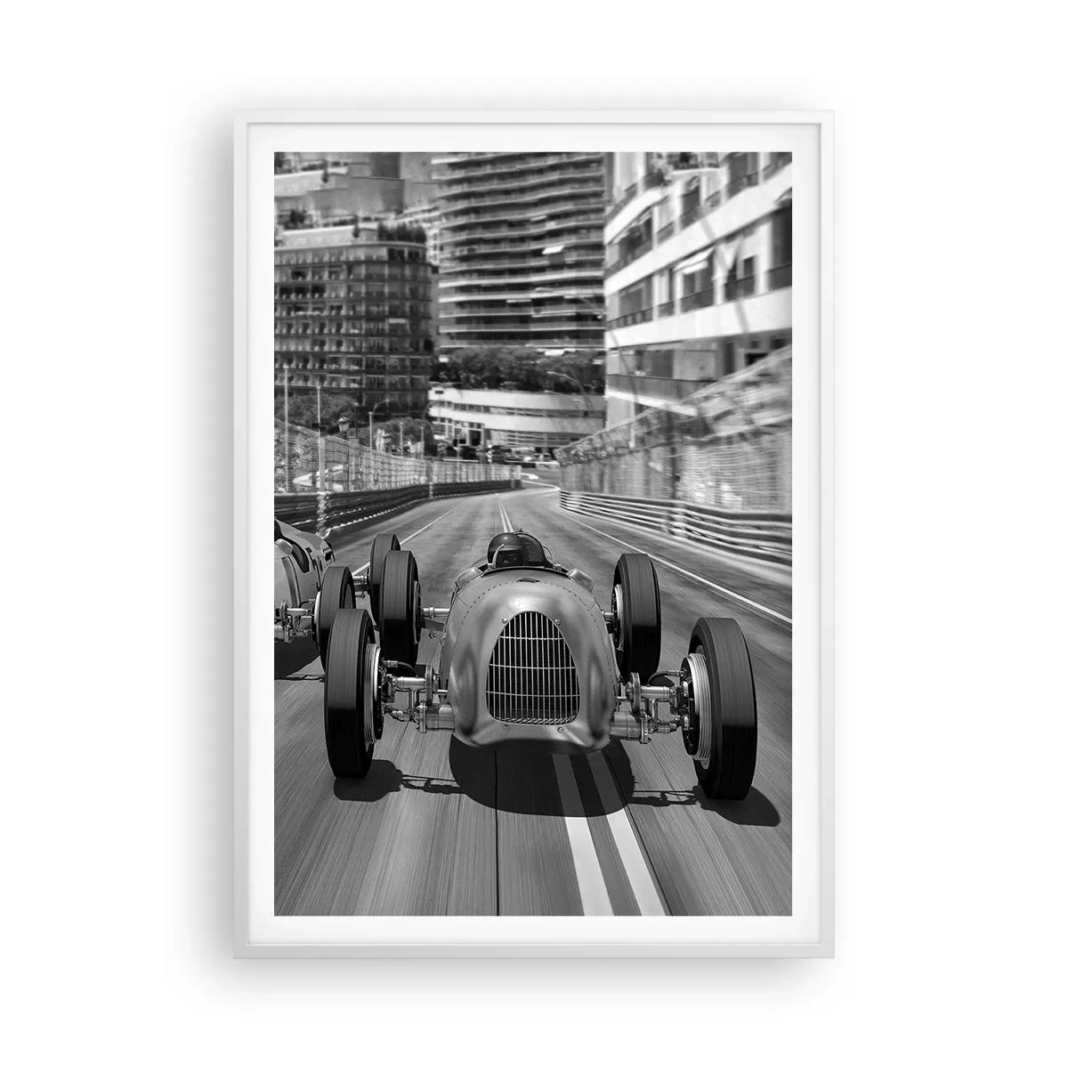 Poster in een witte lijst - Lang geleden in Monte Carlo - 70x100 cm