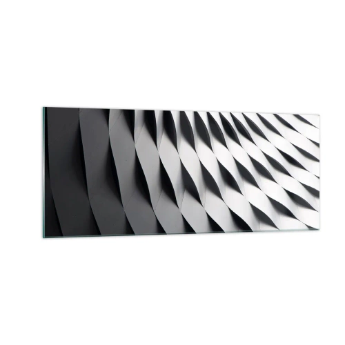 Schilderen op glas - Aan de oppervlakte van de golven - 100x40 cm