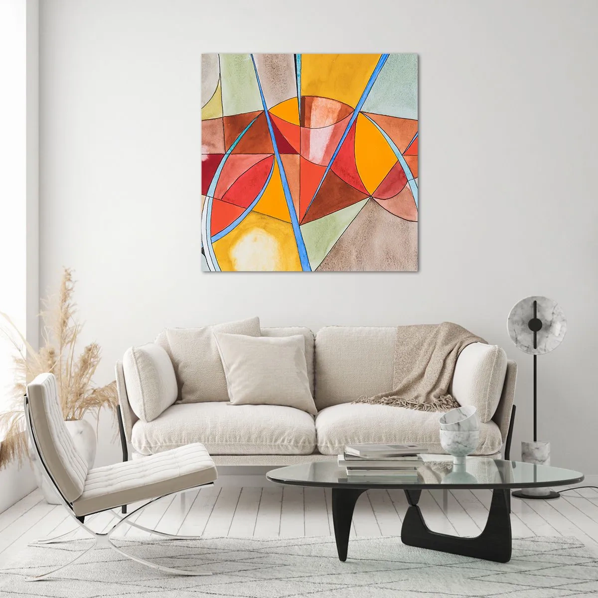 Schilderen op glas - Carrousel, de droomcarrousel - 30x30 cm