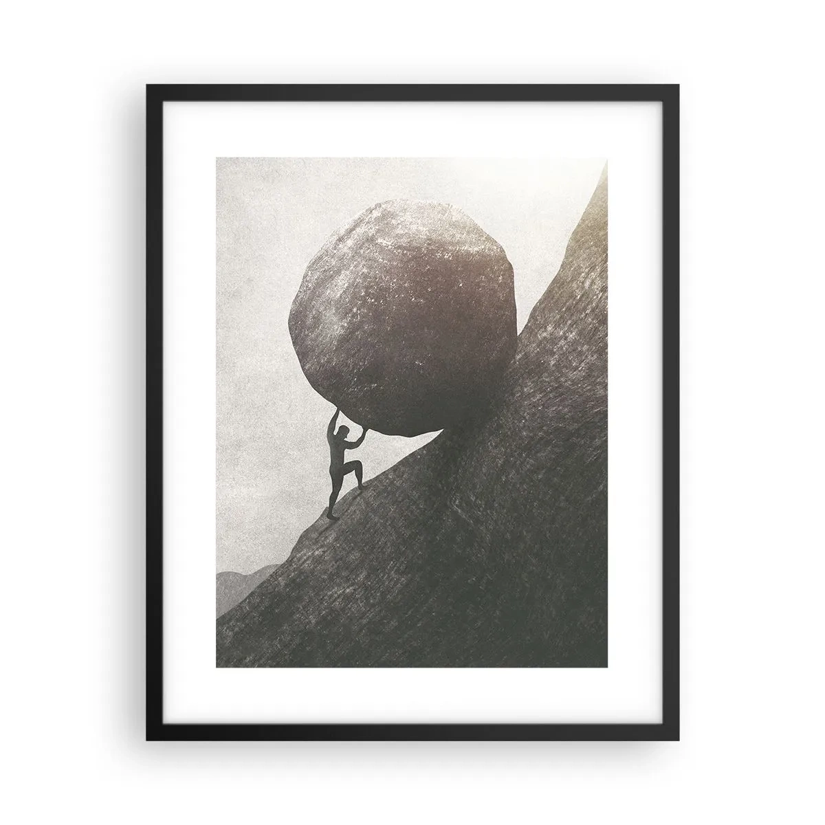 Poster in een zwarte lijst - Ik geloof tegen alle hoop in - 40x50 cm