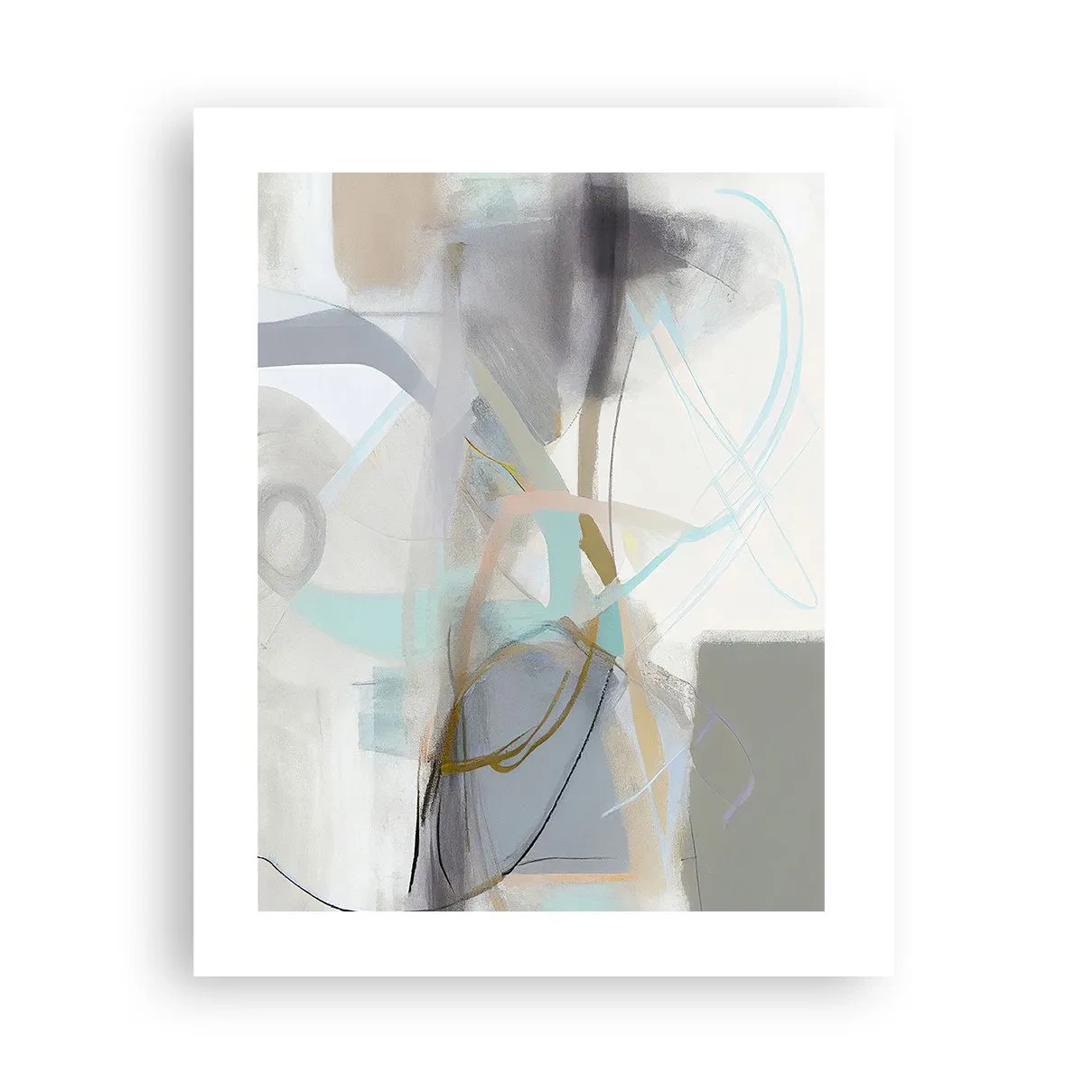 Poster - Mistige abstractie - 40x50 cm