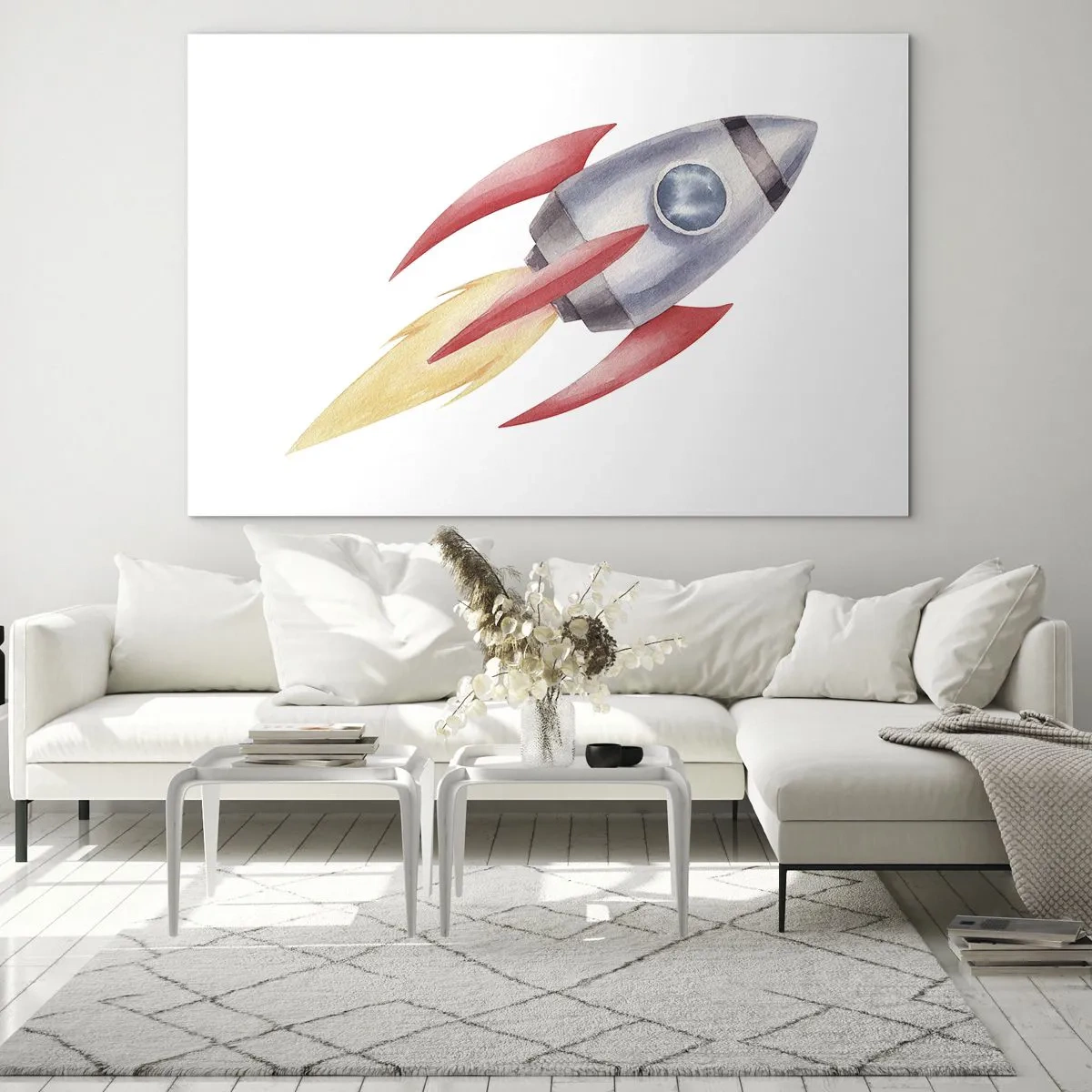 Schilderen op glas - Hoger, sneller, verder - 120x80 cm