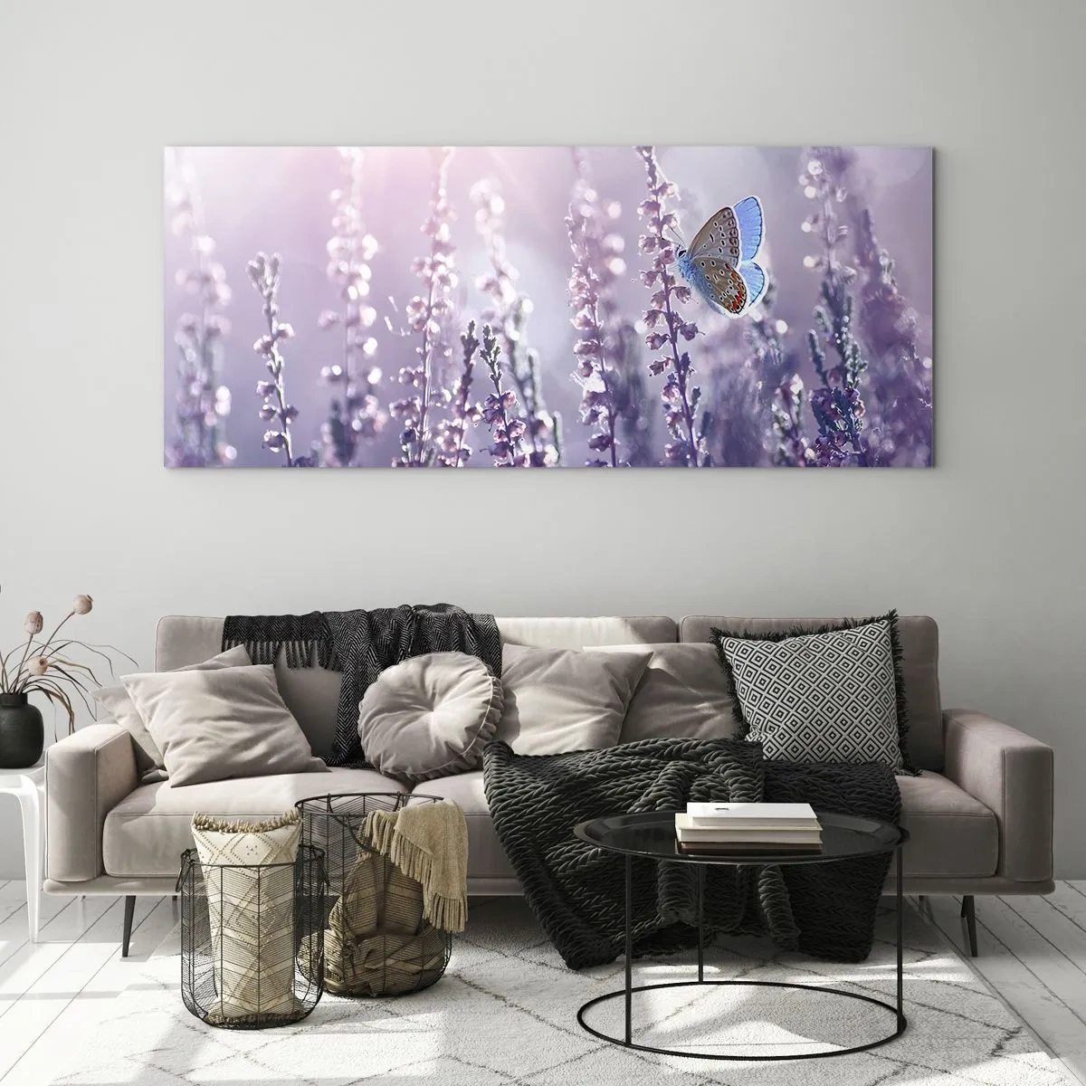 Schilderen op glas - Vlinder kus - 160x50 cm