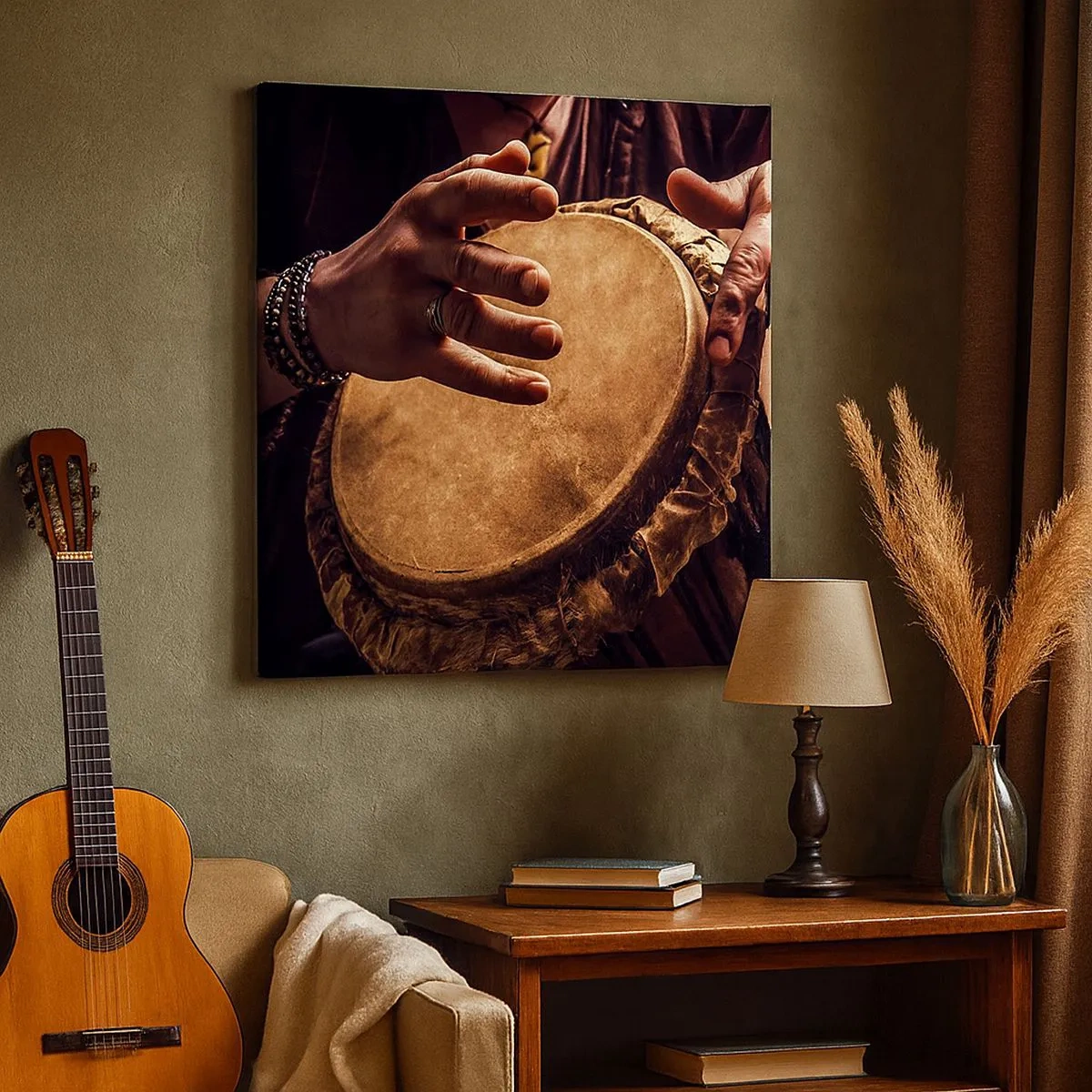 Schilderen op canvas - Op het ritme van het hart - 30x30 cm