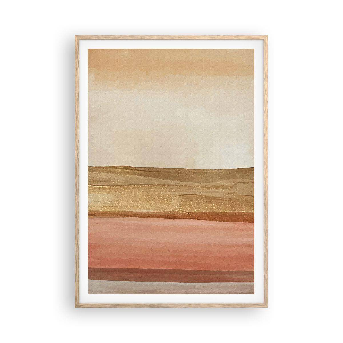 Een poster in een licht eiken lijst - Verticale compositie - 70x100 cm