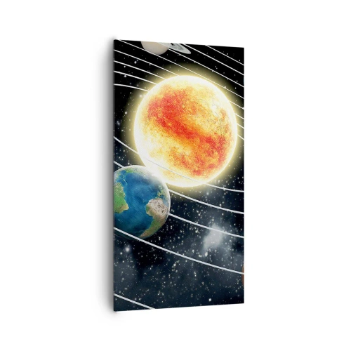 Schilderen op canvas - Kosmische dans - 65x120 cm