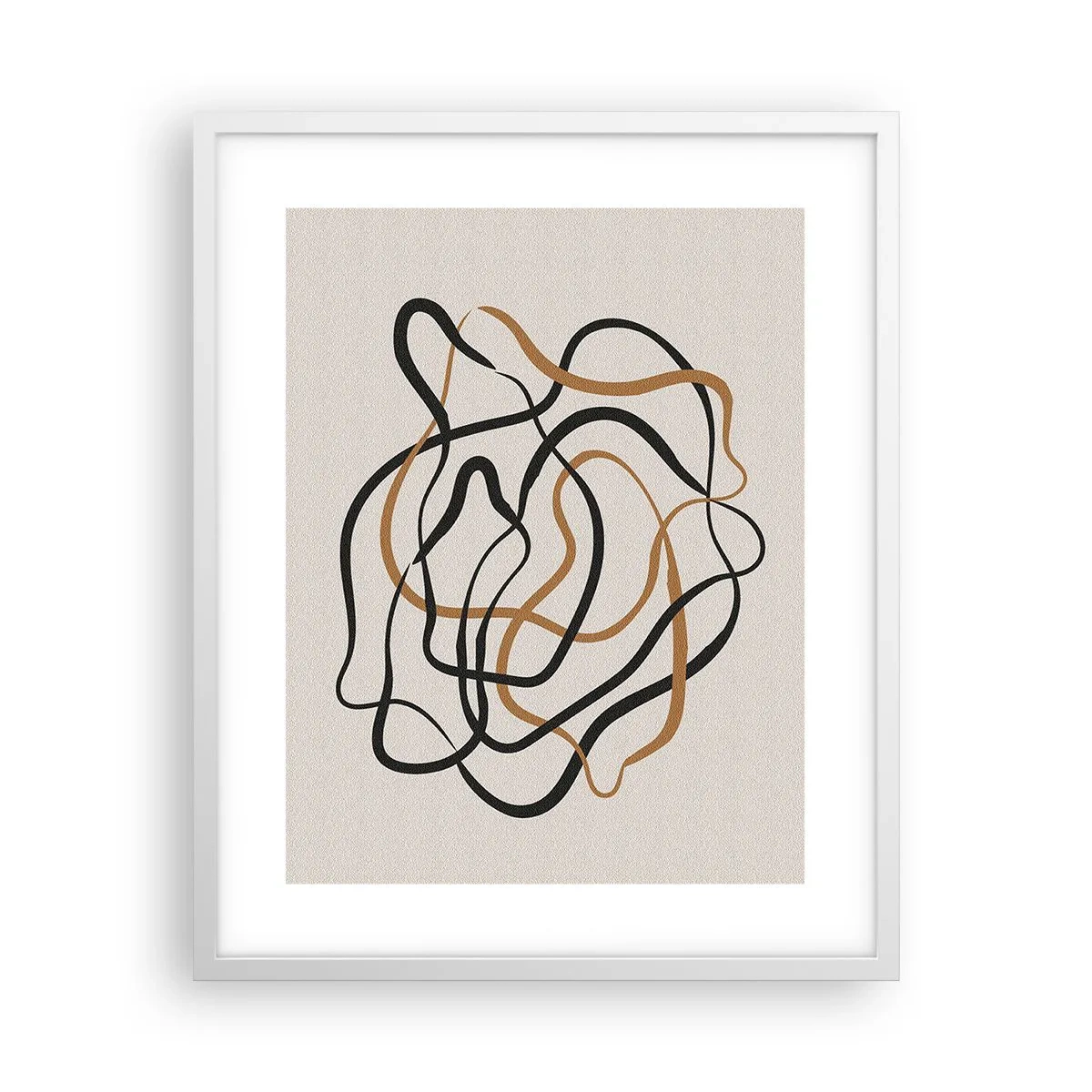 Poster in een witte lijst - Alles ging mis - 40x50 cm