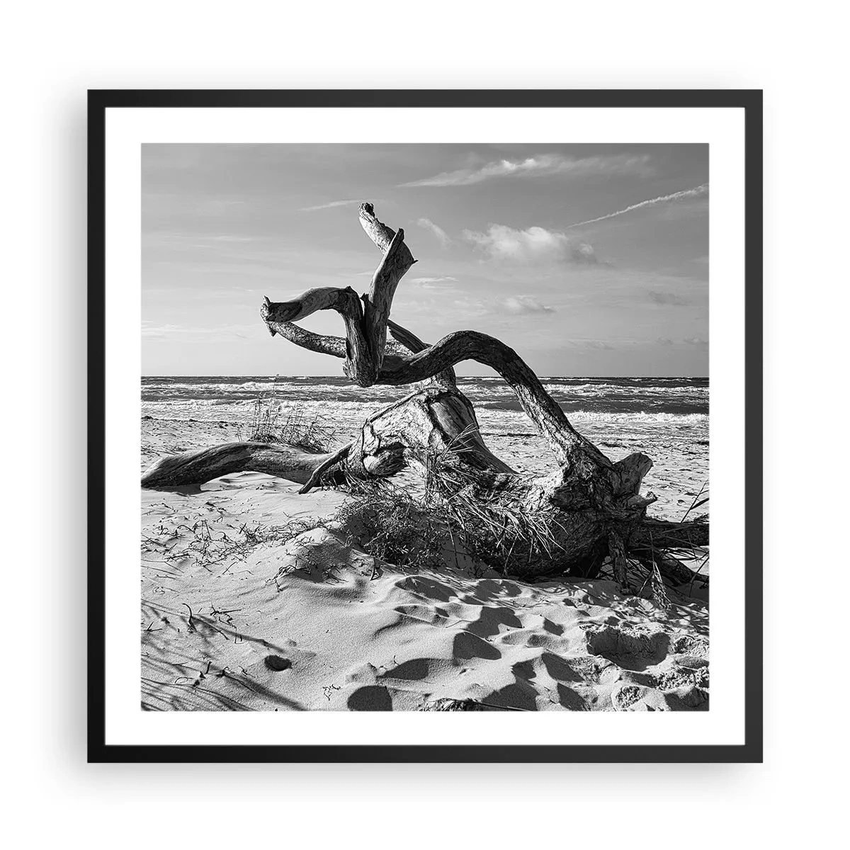 Poster in een zwarte lijst - Zee sculptuur - 60x60 cm