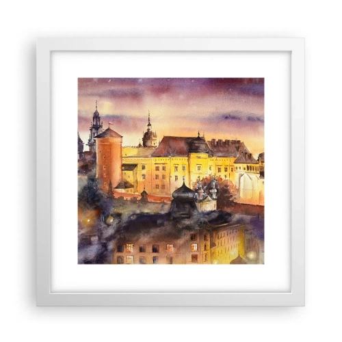 Poster in een witte lijst - Geschiedenis en sprookje - 30x30 cm