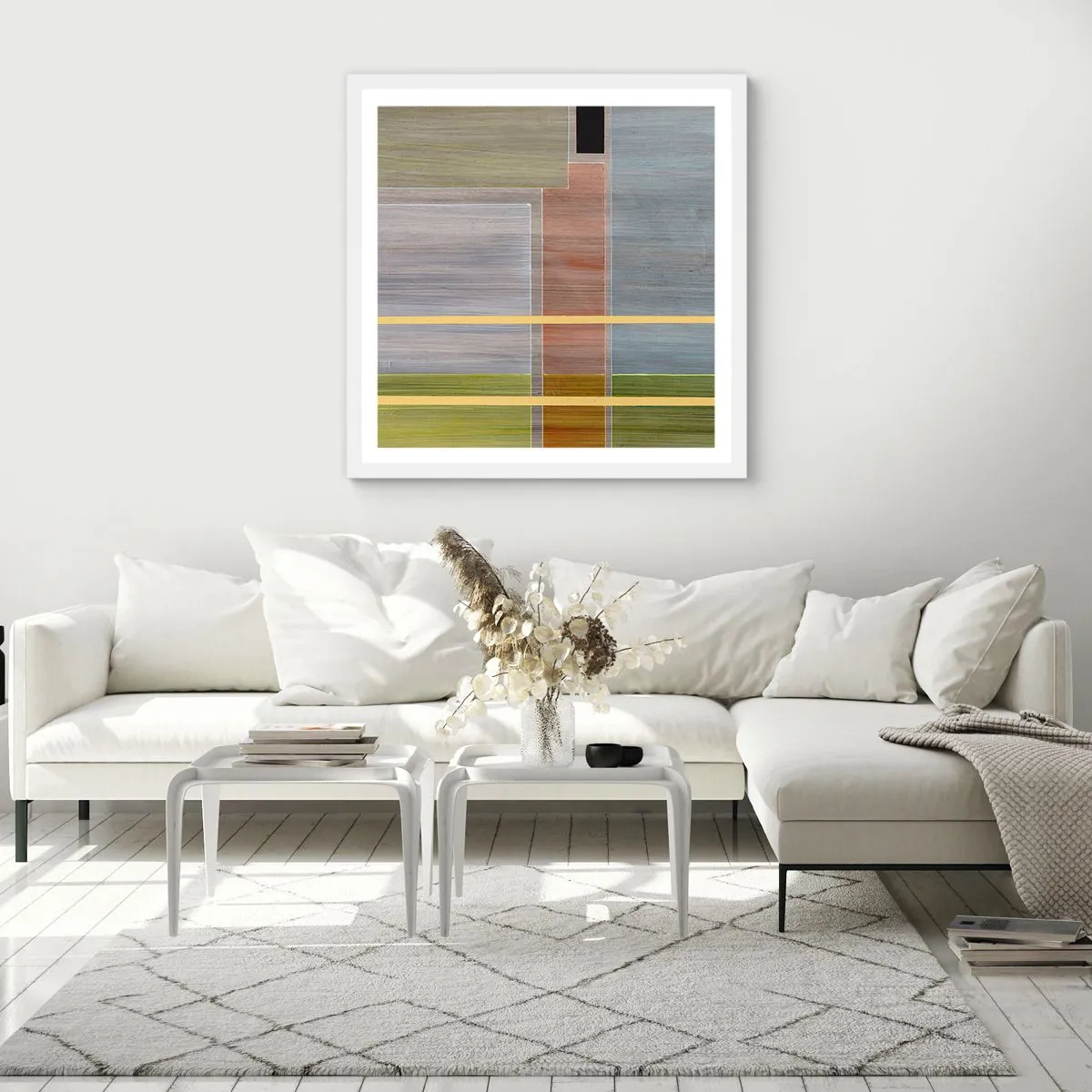 Poster in een witte lijst - Eenvoudig en rustig - 40x40 cm