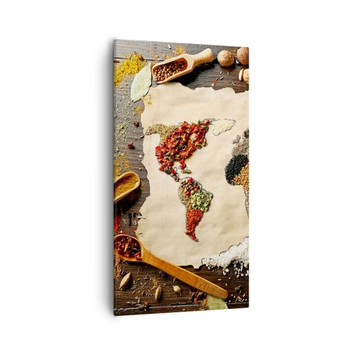 Schilderen op canvas - Alle smaken van de wereld - 55x100 cm