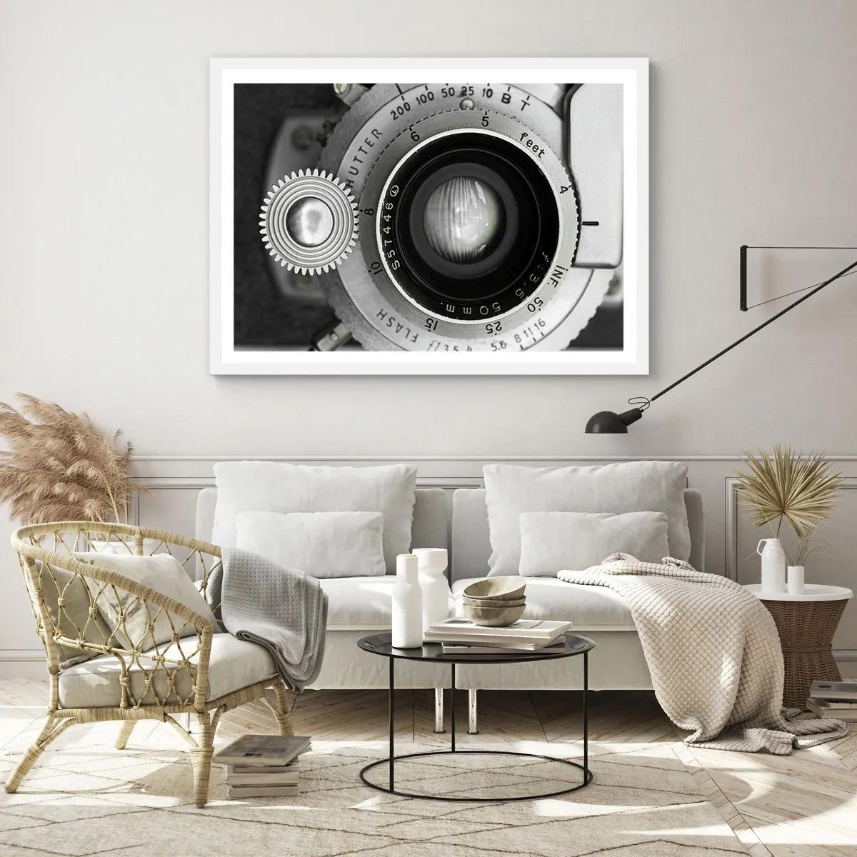 Poster in een witte lijst - Een verhaal over Hollywood - 100x70 cm