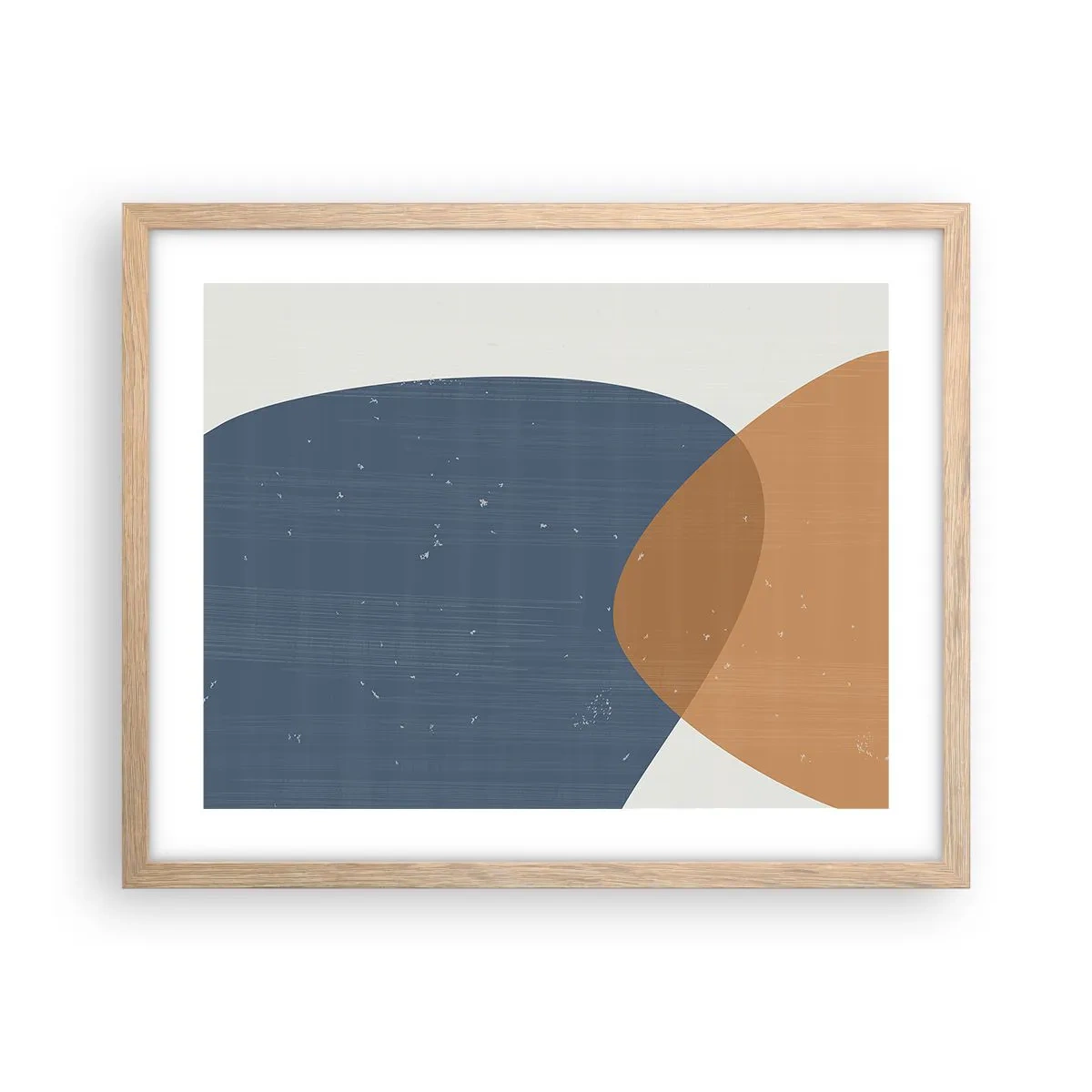 Een poster in een licht eiken lijst - Ovalen en invloeden - 50x40 cm