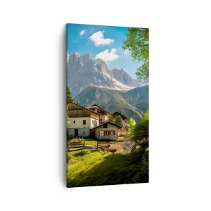 Schilderen op canvas - Alpine idylle - 45x80 cm