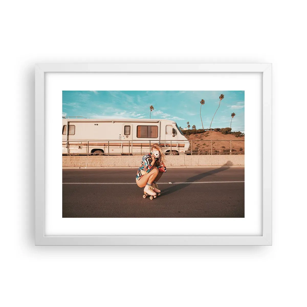 Poster in een witte lijst - Lach alsjeblieft! - 40x30 cm