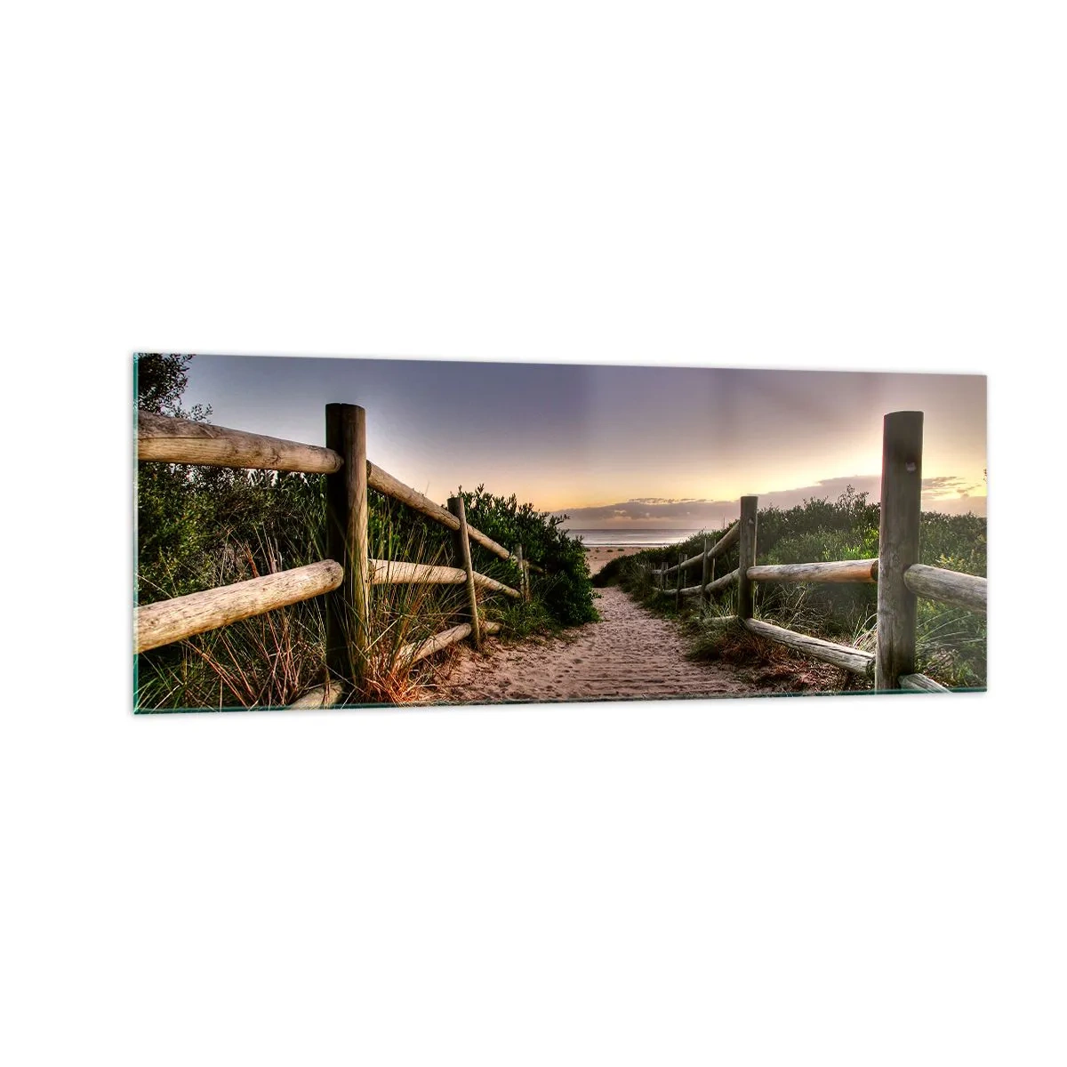 Schilderen op glas - Het doel is al zichtbaar - 140x50 cm