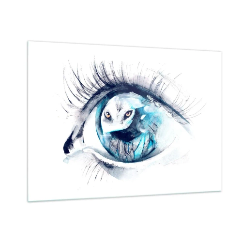 Schilderen op glas - Oog in oog met wildheid - 100x70 cm