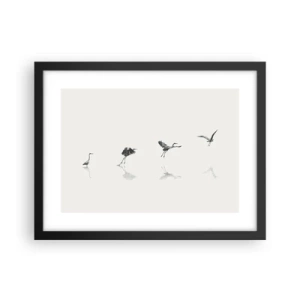 Poster in een zwarte lijst - Vier eenvoudige stappen - 40x30 cm