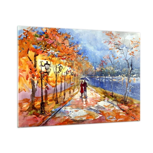 Schilderen op glas - Samen tot de grens van de tijd - 100x70 cm