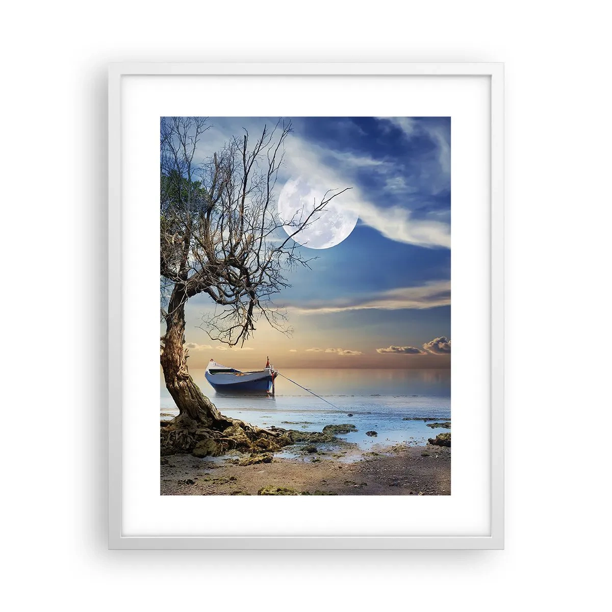 Poster in een witte lijst - Is dit het einde of het begin? - 40x50 cm