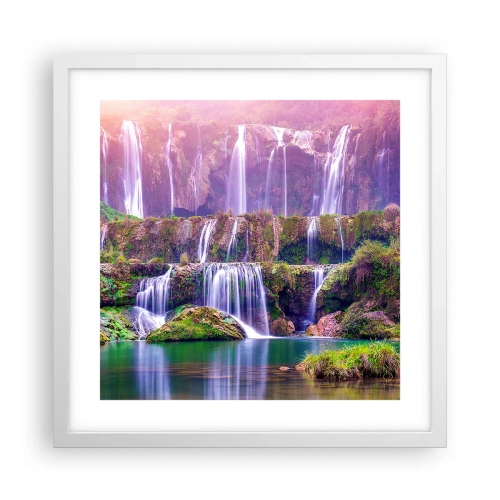 Poster in een witte lijst - Trap naar de hemel - 40x40 cm