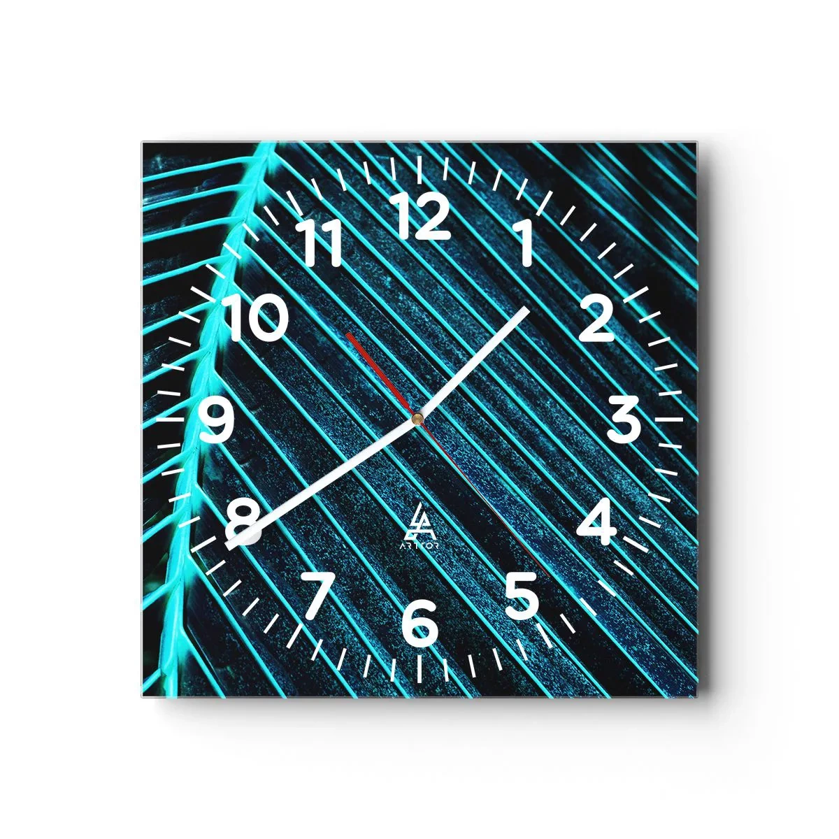 Wandklok - Klok - Groene textuur - 40x40 cm