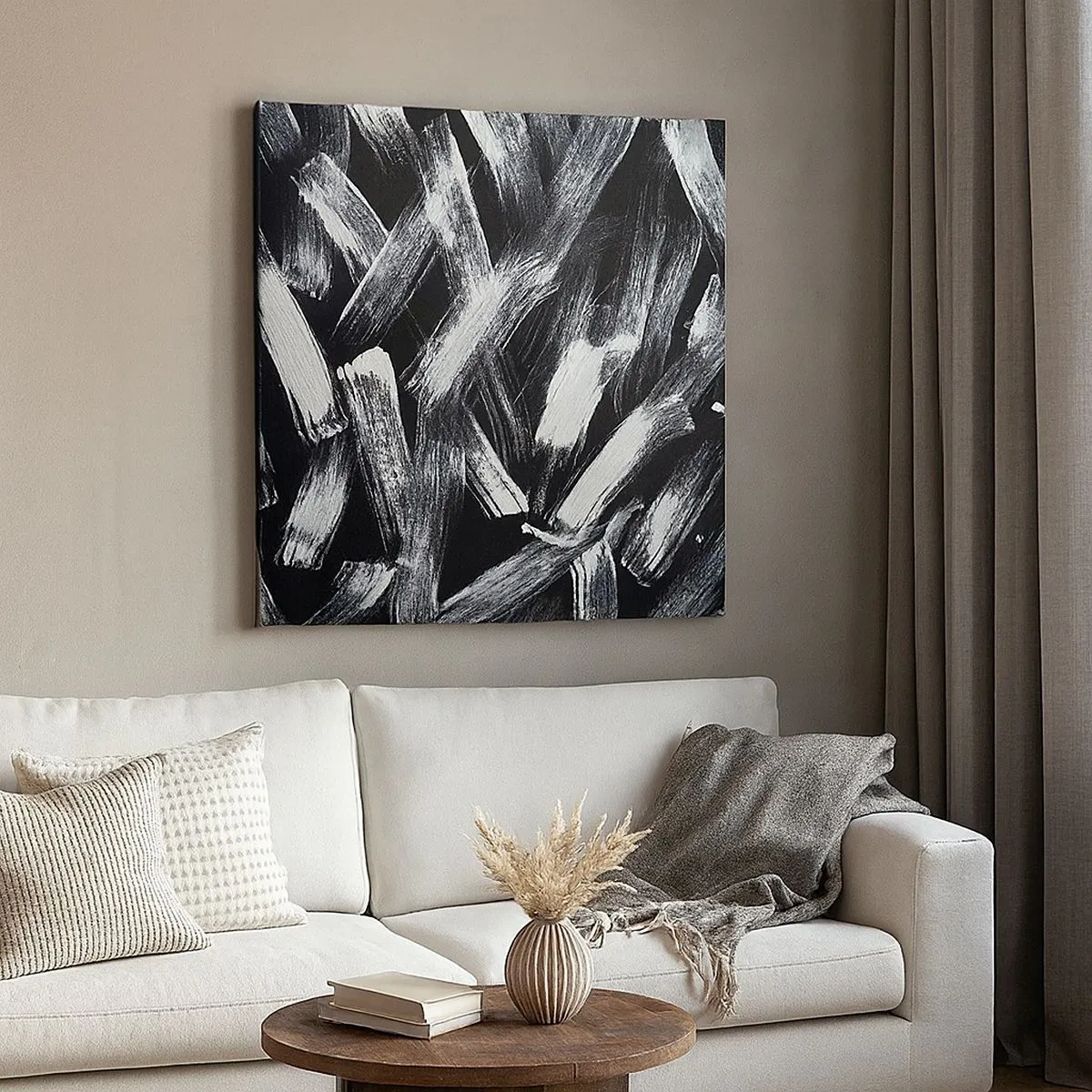 Schilderen op canvas - Abstractie in de industriële spirit - 30x30 cm