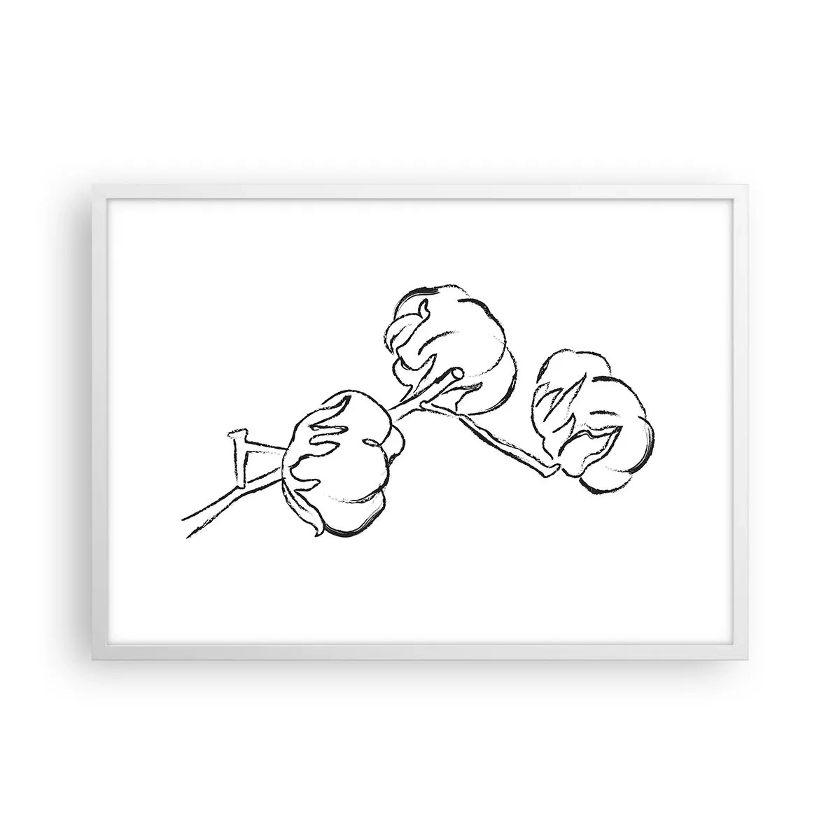 Poster in een witte lijst - Katoen dons - 70x50 cm