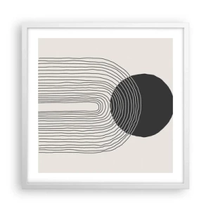 Poster in een witte lijst - Bibberen en vertrouwen - 50x50 cm